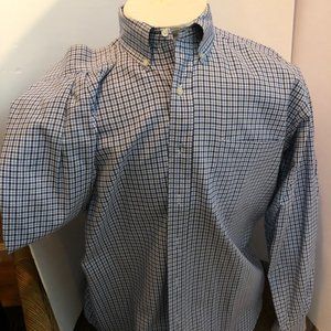 Ralph Lauren Button Down Blue Checked Shirt   16 1/2  34/35